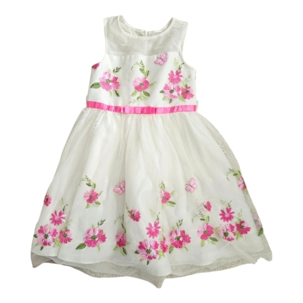 Pretty Pink Floral Jona Michelle Chiffon Dress